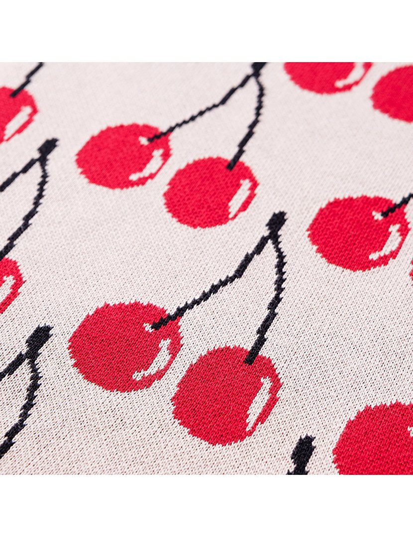 Manta Bege com Cerejas Benetton Fruits