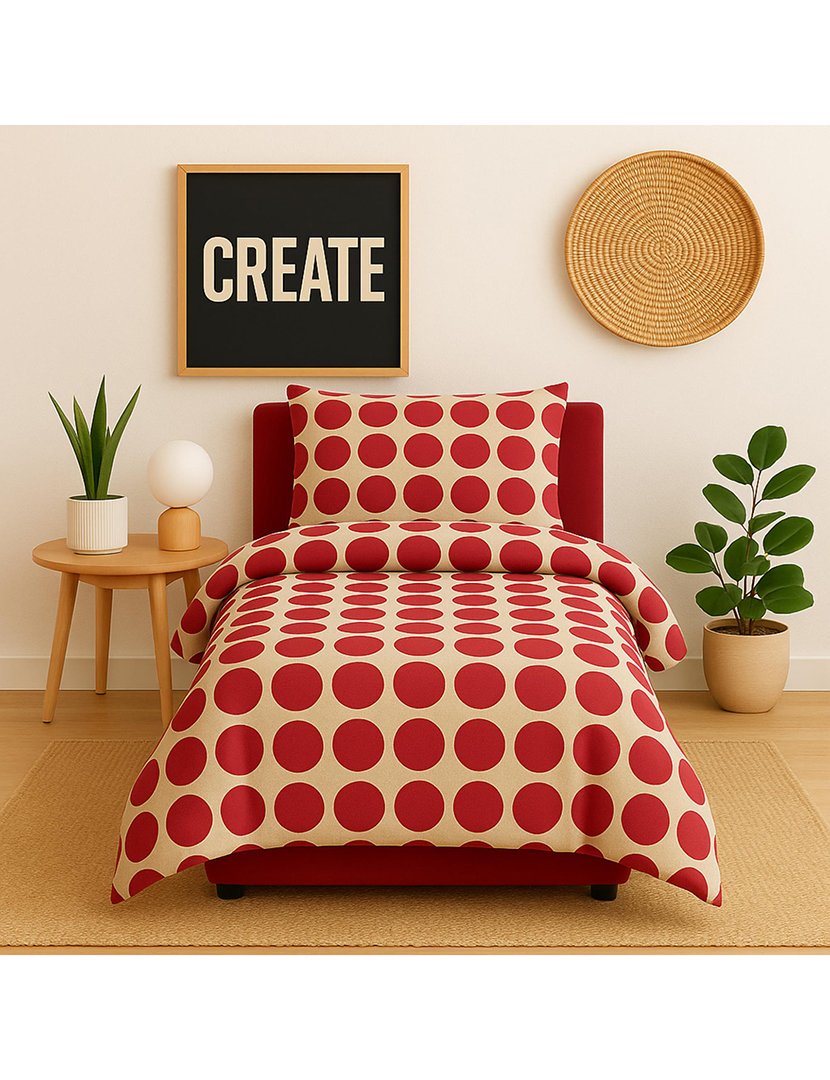 Conjunto de Cama Individual 4 peças Vermelho