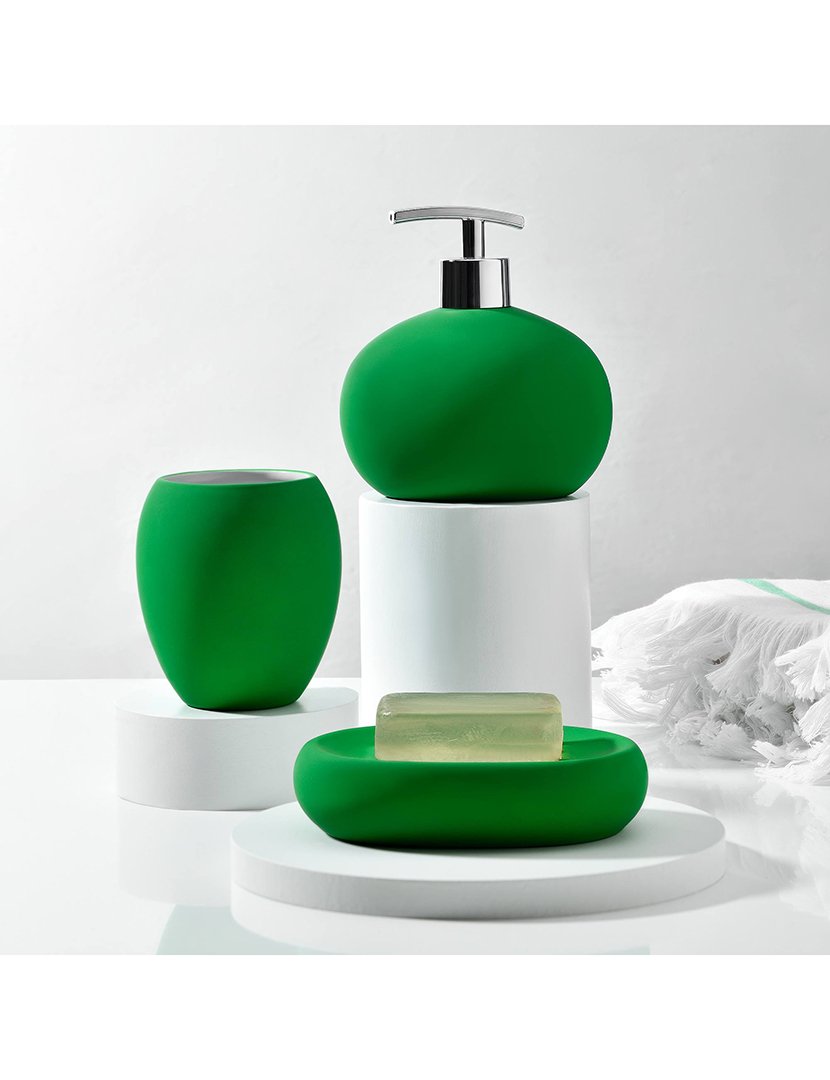 Saboneteira de Cerâmica Verde