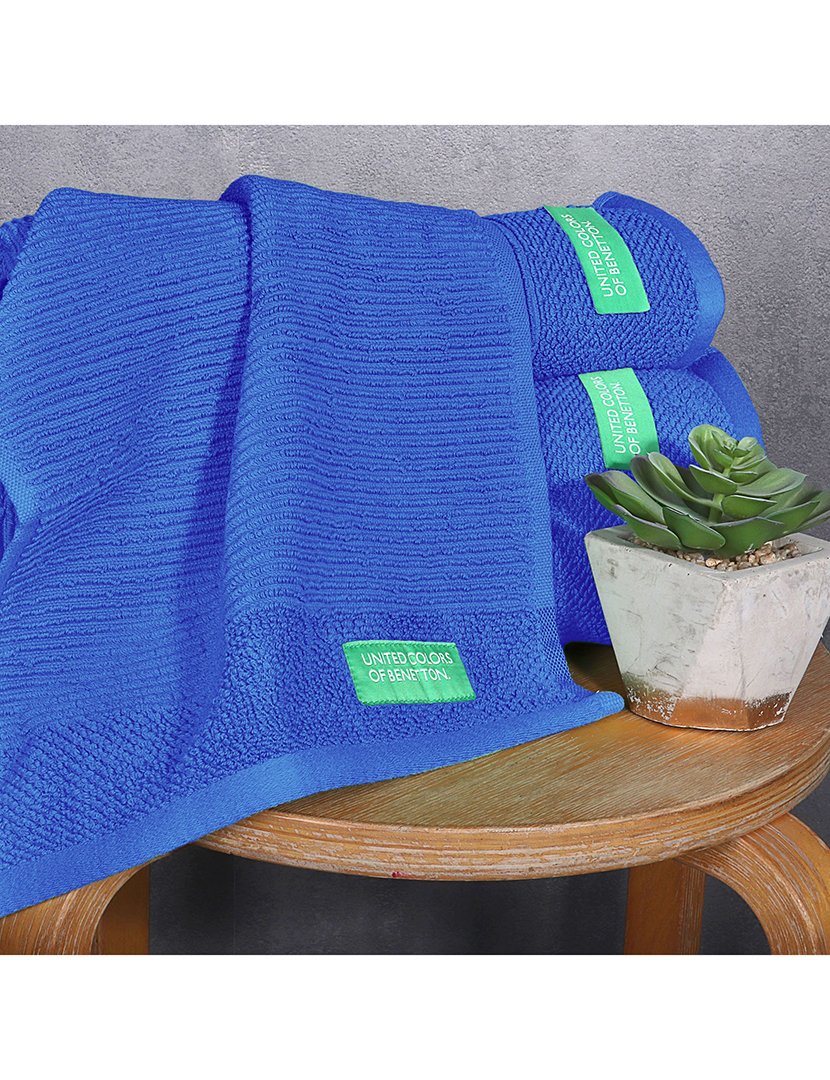 Conjunto 3 Toalhas de Banho Azul