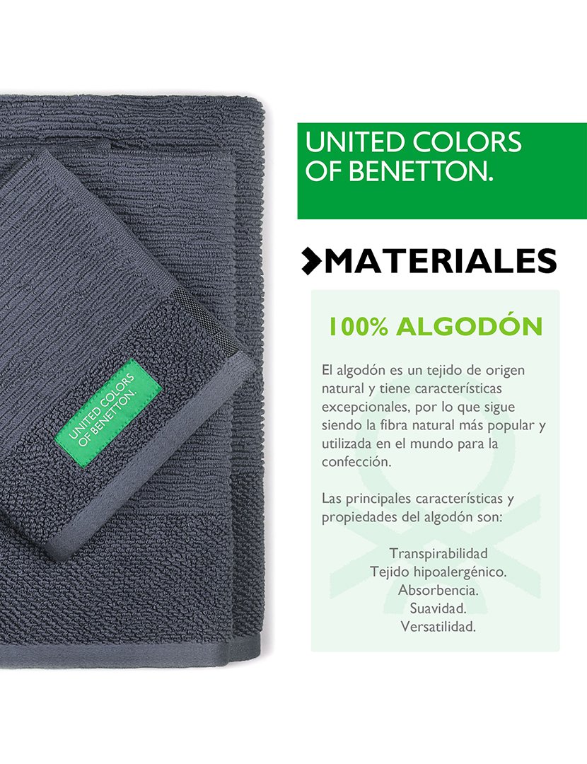 Conjunto 3 Toalhas de Banho Cinza Escuro