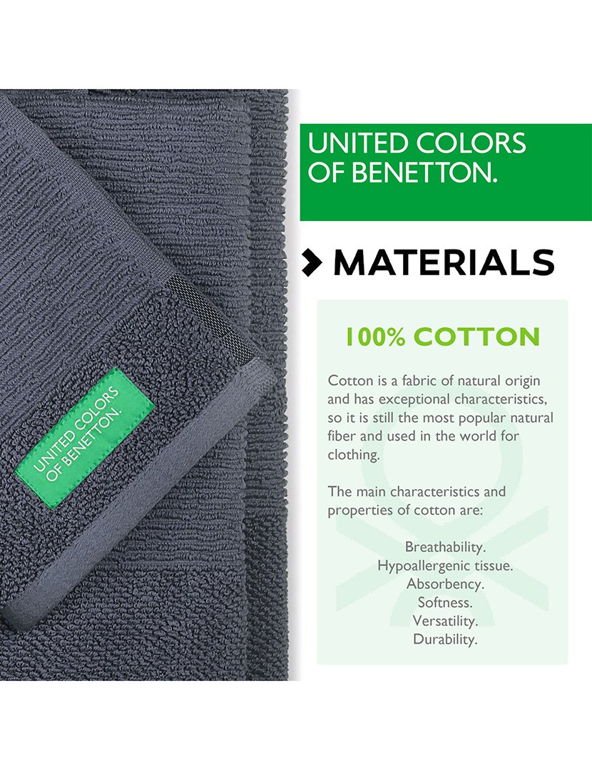 Conjunto 3 Toalhas de Banho Cinza Escuro