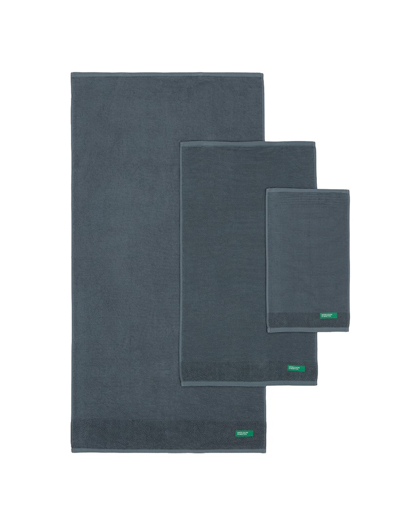 Conjunto 3 Toalhas de Banho Cinza Escuro