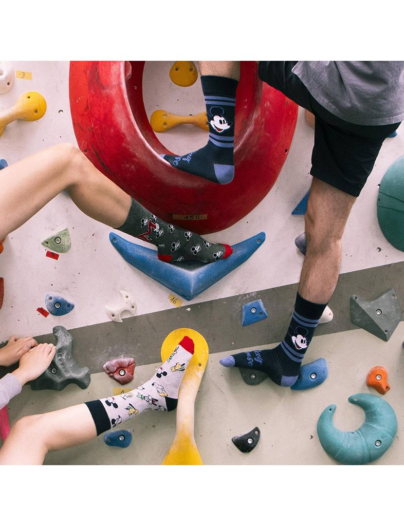 Meias Altas Unisexo Mickey Mouse Cinzento