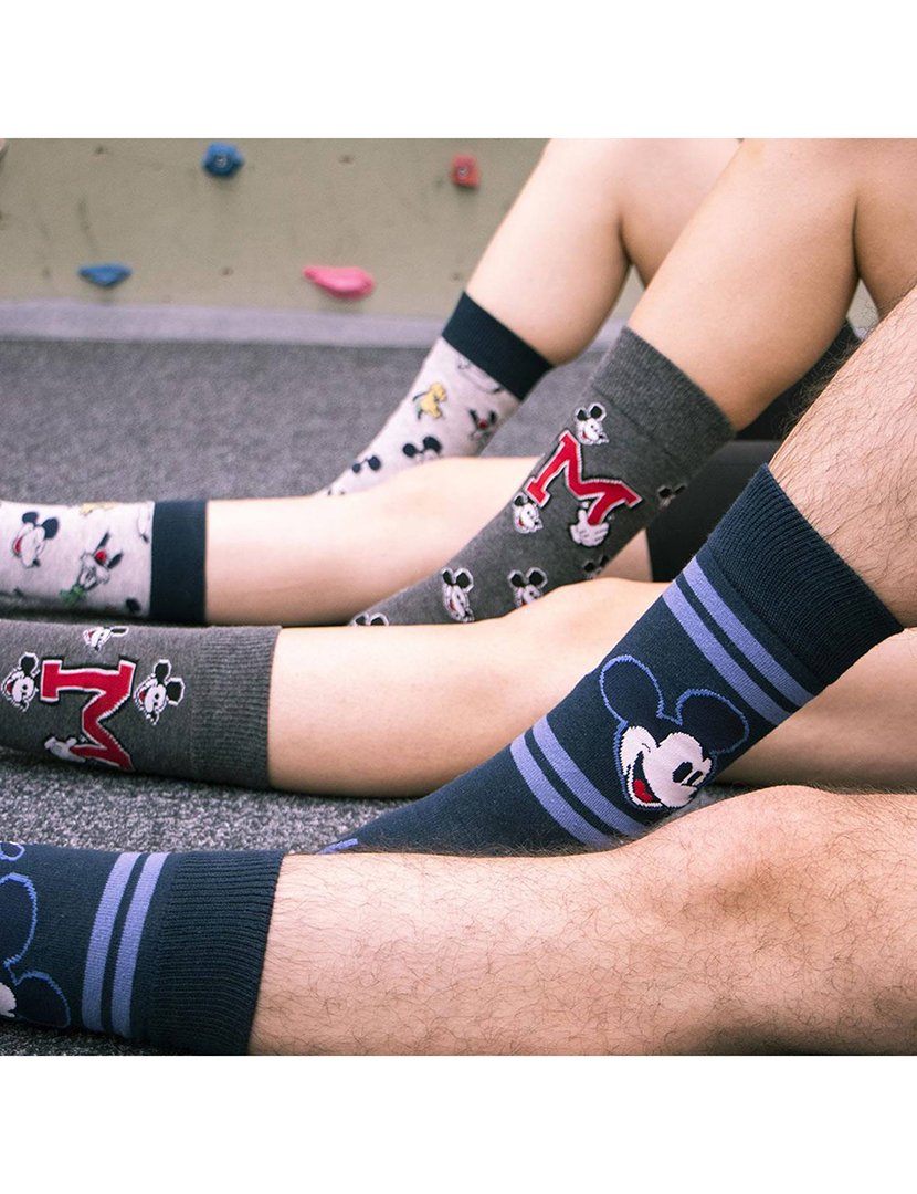 Meias Altas Unisexo Mickey Mouse Cinzento