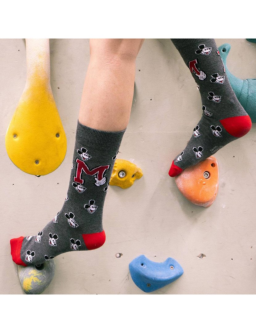 Meias Altas Unisexo Mickey Mouse Cinzento Escuro