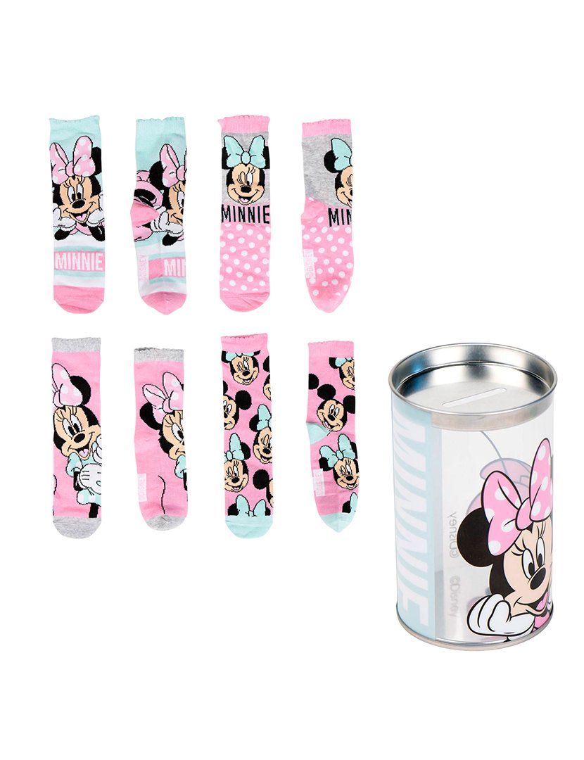 Pack 4 Meias Menina Minnie Multicolorido