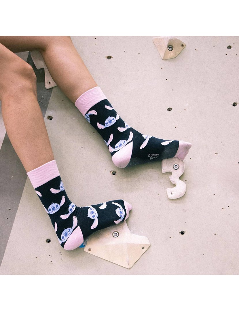 Meias Altas Unisexo Stitch Azul e Rosa