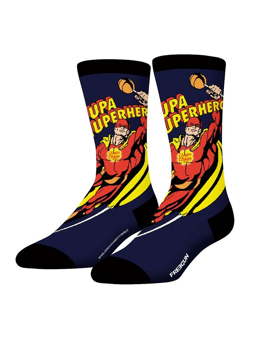 Pack 2 Pares Meias Altas Homem Chupa Chups Heroes Multicolorido