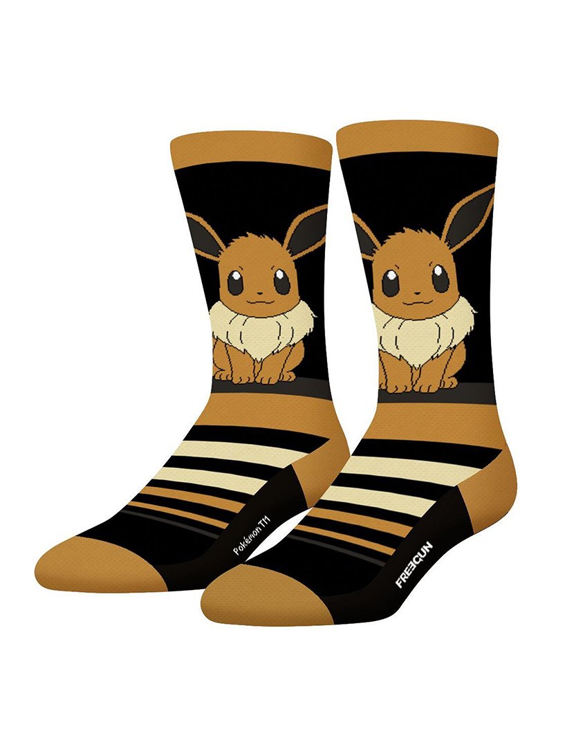 Pack 2 Pares Meias Altas Criança Pokémon Preto e Castanho