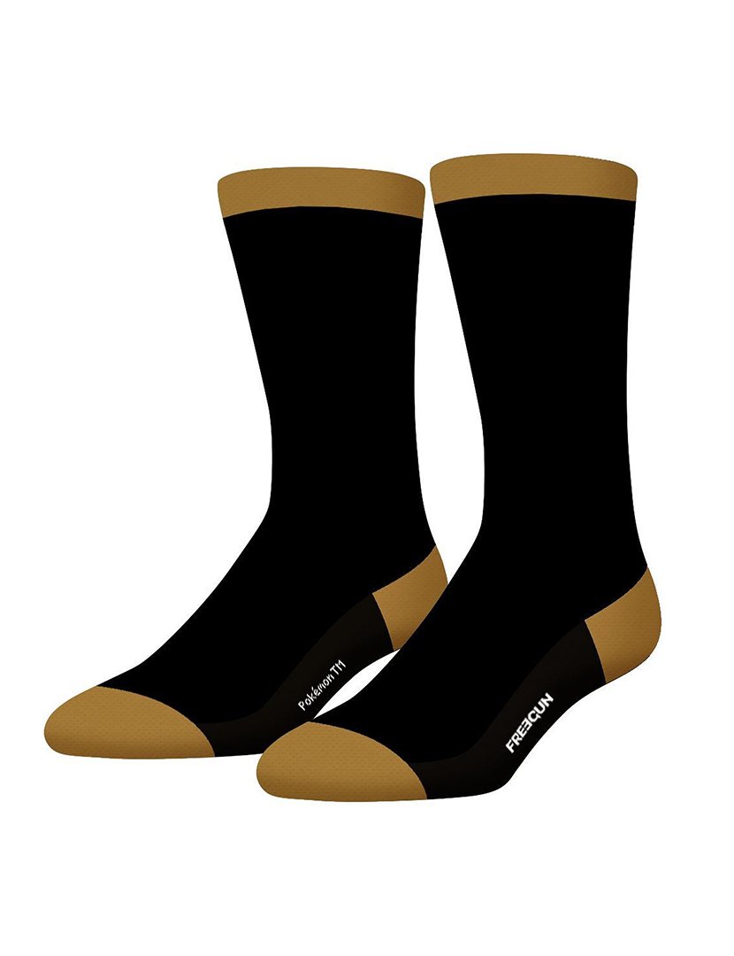 Pack 2 Pares Meias Altas Criança Pokémon Preto e Castanho