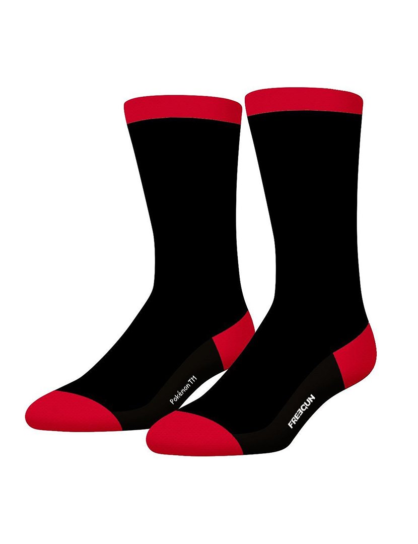 Pack 2 Pares Meias Altas Criança Pokémon Preto e Castanho