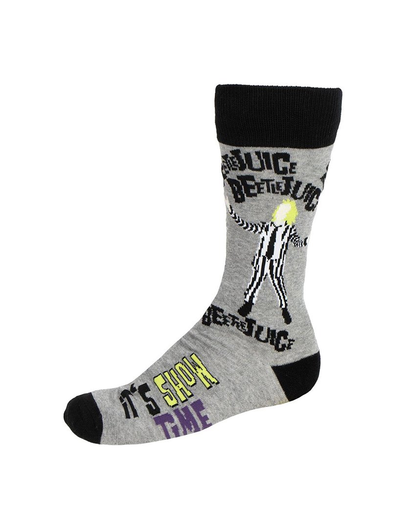 Meias Altas Unisexo Beetlejuice Cinzento e Preto