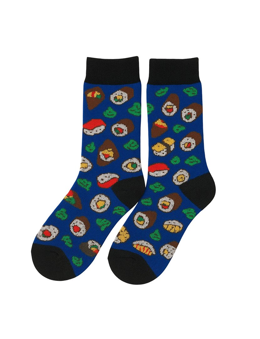 Meias Altas Unisexo com Estampado Sushi Multicolorido