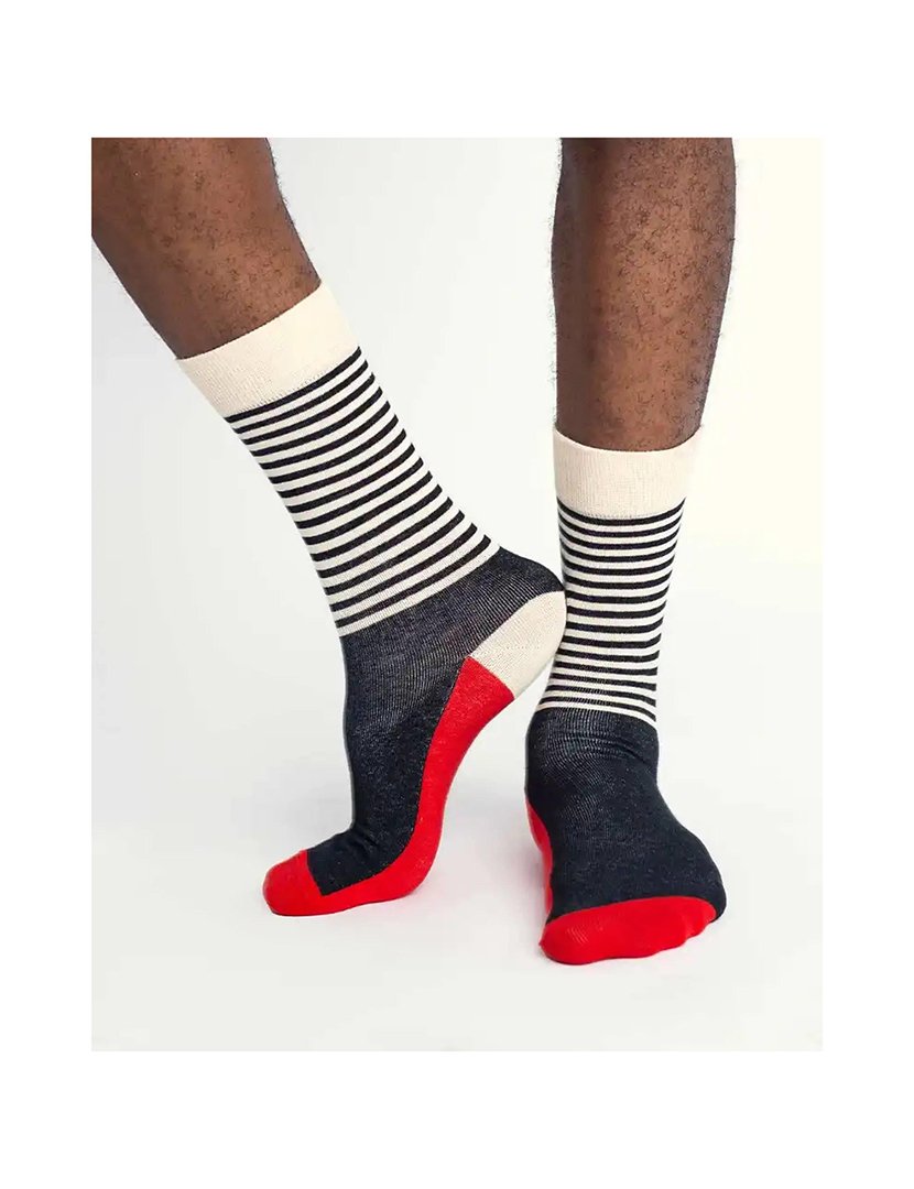 Meias Altas Unisexo com Estampado Listrada Multicolorido