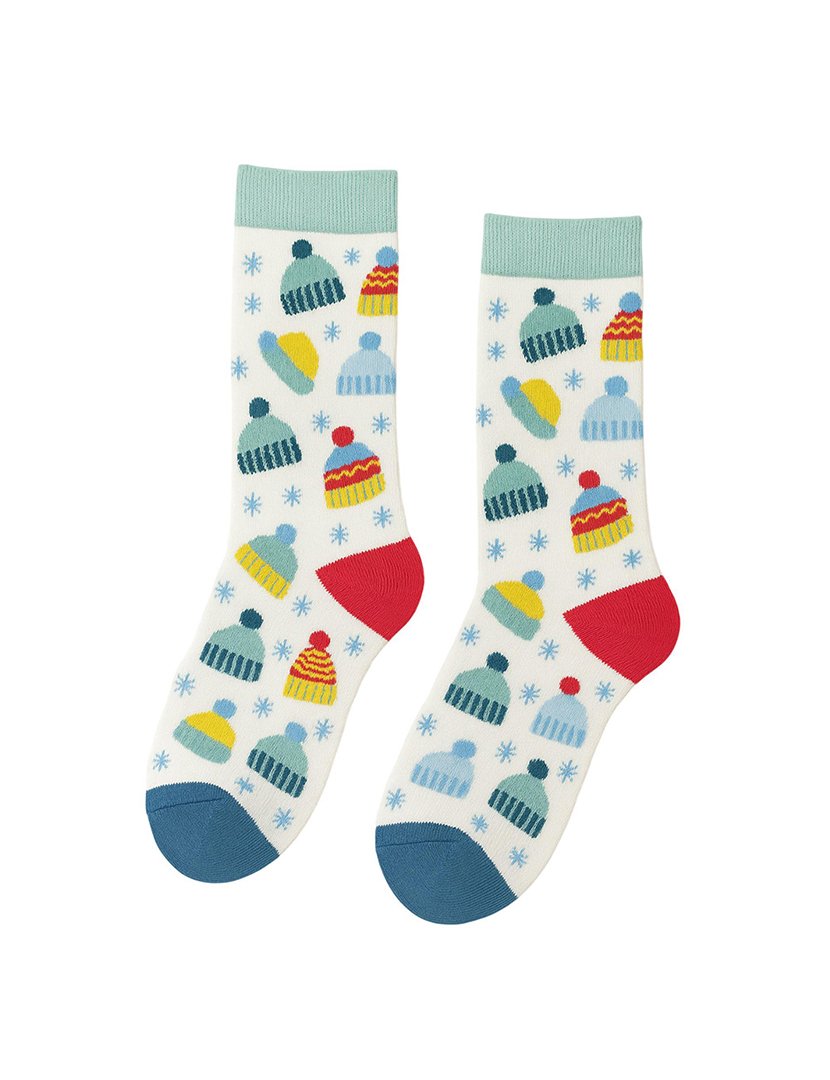 Meias Altas Unisexo com Estampado Gorros Multicolorido