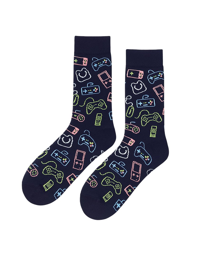 Meias Altas Crianças com Estampado Consolas Multicolorido