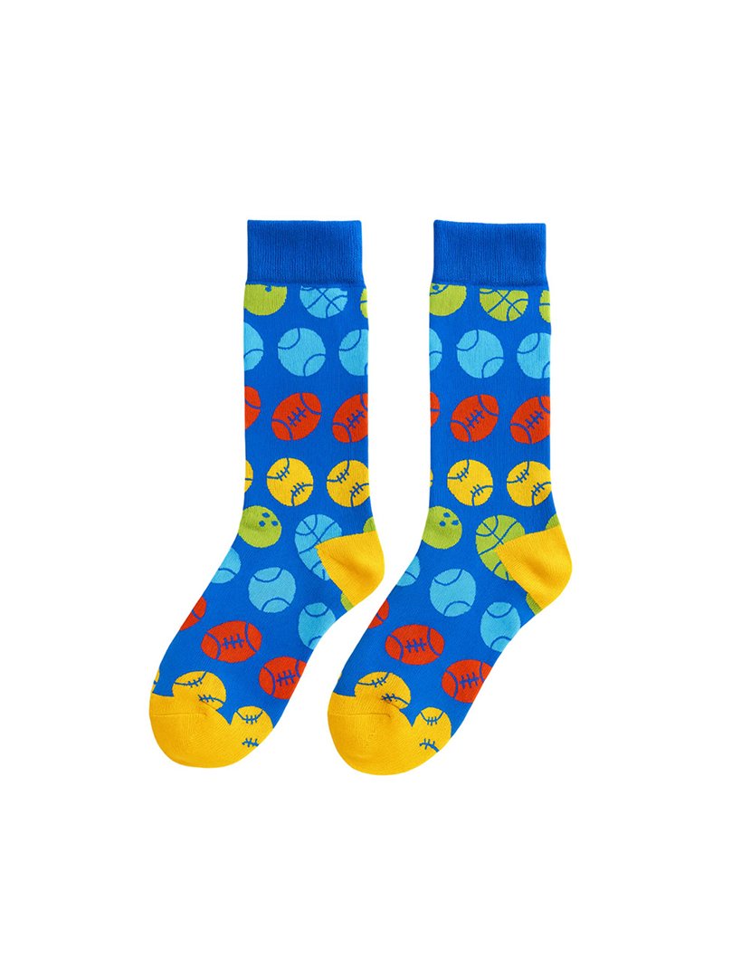 Meias Altas Crianças com Estampado Bolas Desporto Multicolorido
