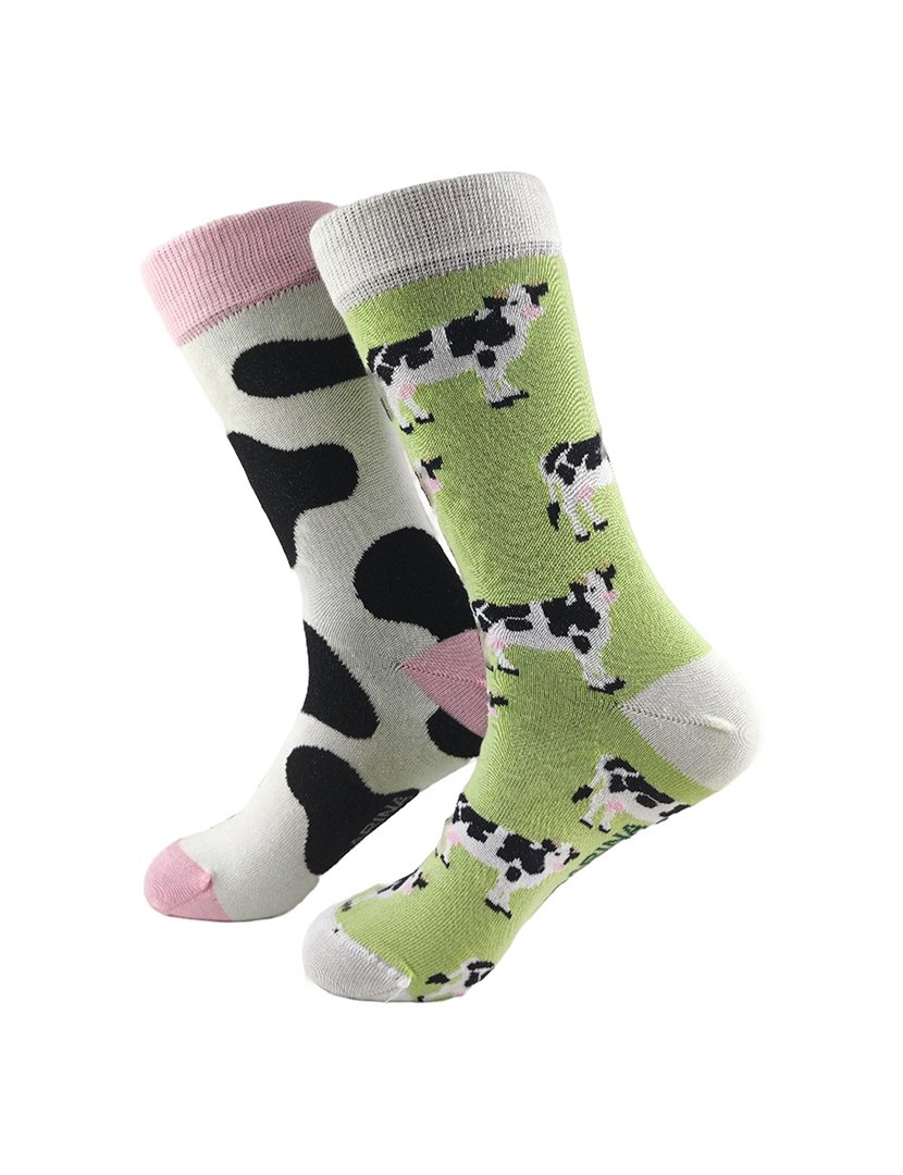 Meias Altas Crianças com Estampado Vacas Multicolorido