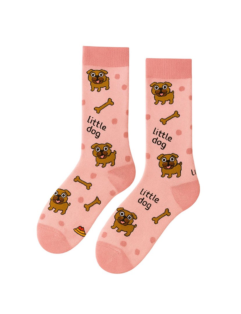 Meias Altas Crianças com Estampado Cães Multicolorido