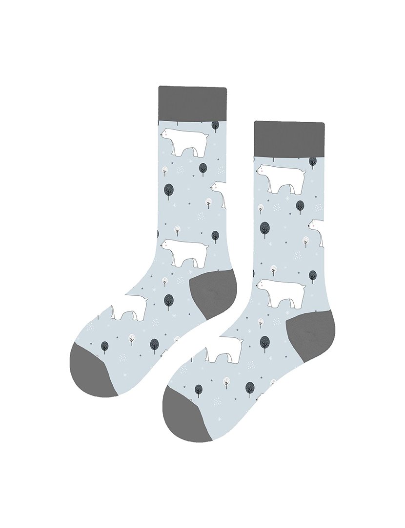 Meias Altas Unisexo com Estampado Urso Polar Multicolorido