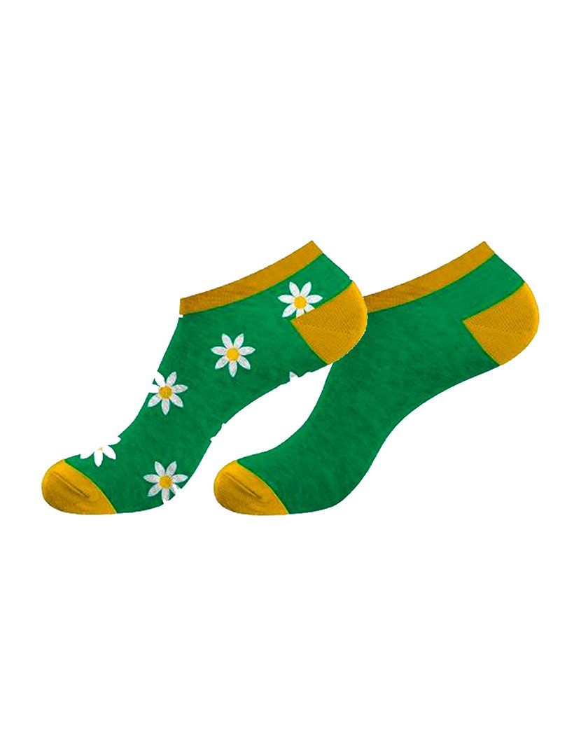 Pack 8 Pares de Meias Curtas Unisexo Verde e Amarelo