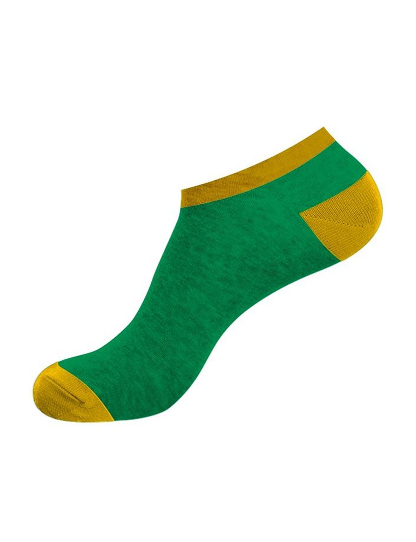 Pack 8 Pares de Meias Curtas Unisexo Verde e Amarelo