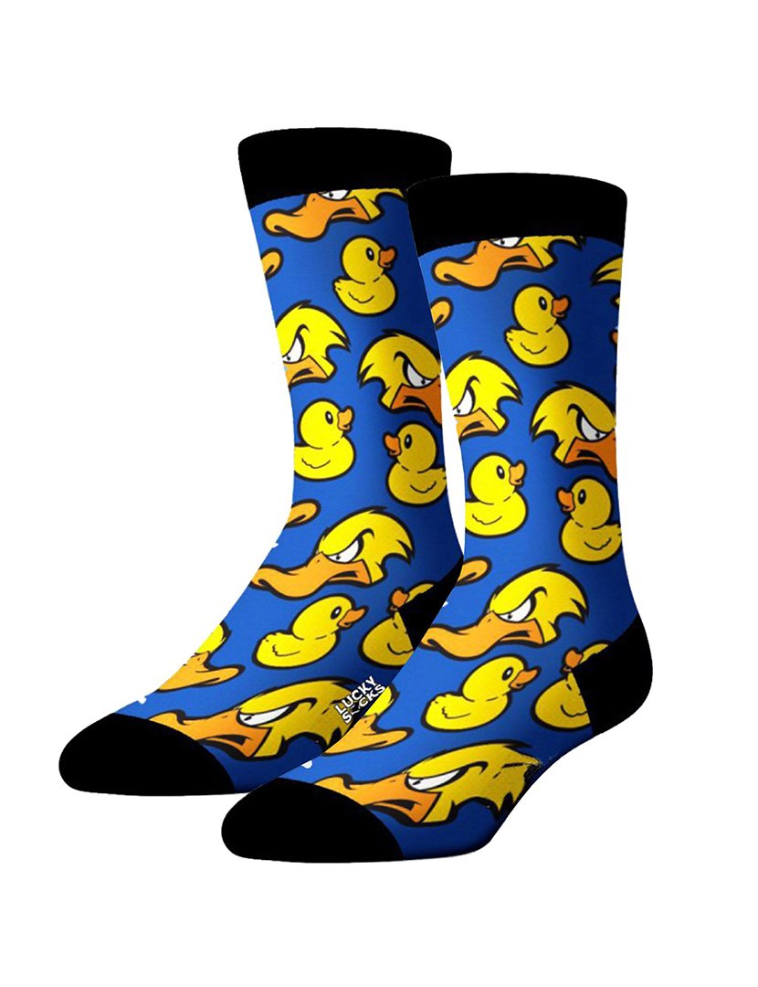 Pack 2 Pares Meias Altas Unisexo com Estampado Pato Multicolorido