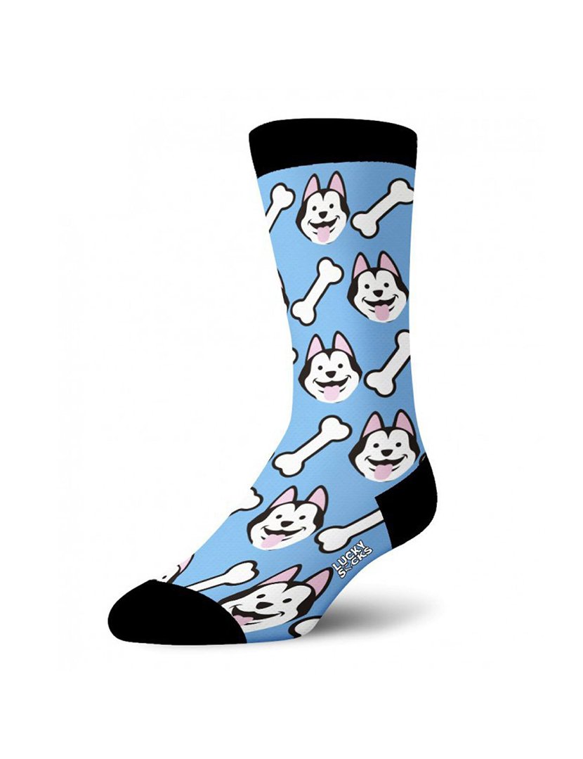 Pack 2 Pares Meias Altas Unisexo com Estampado Cão Multicolorido