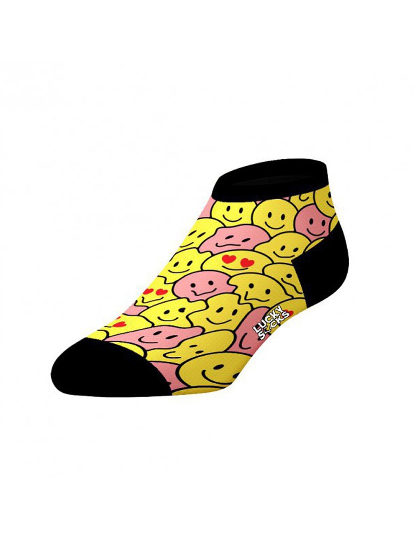 Meias Curtas Unisexo com Estampado Emojis Multicolorido
