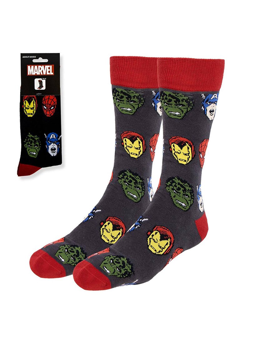 Meias Altas Unisexo Marvel Heroes Multicolorido