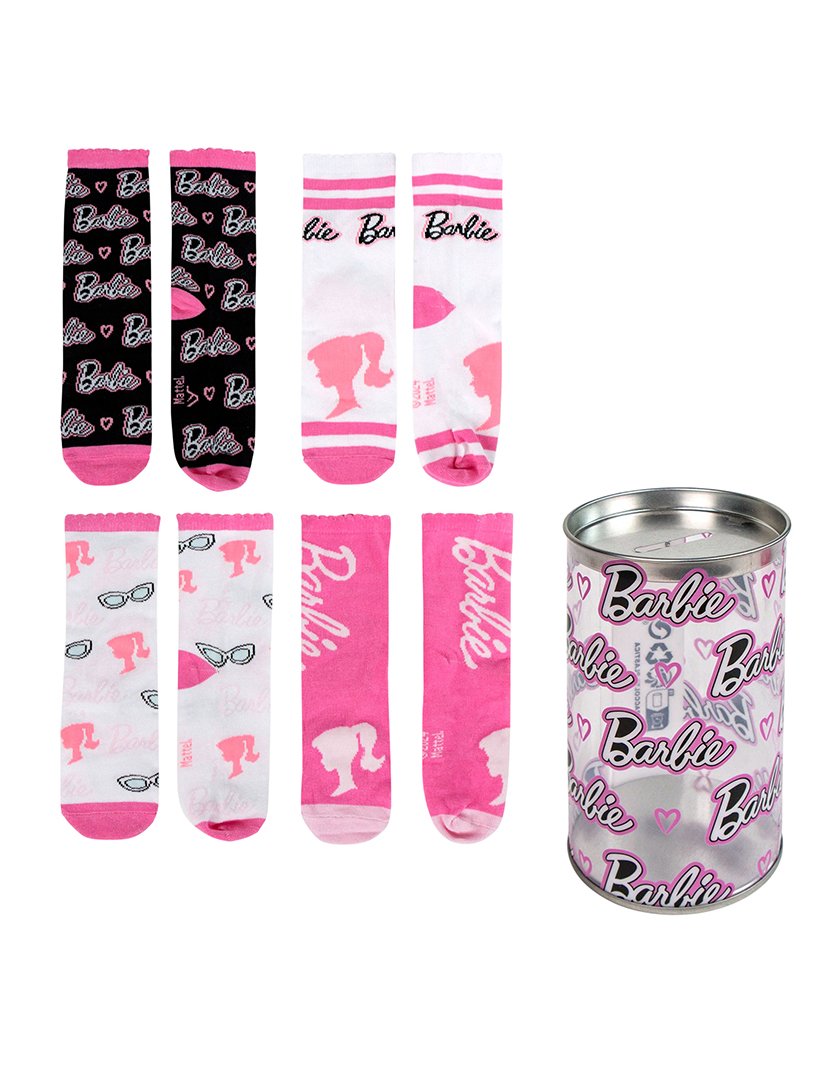 Pack 4 Pares Meias Menina Barbie Multicolorido