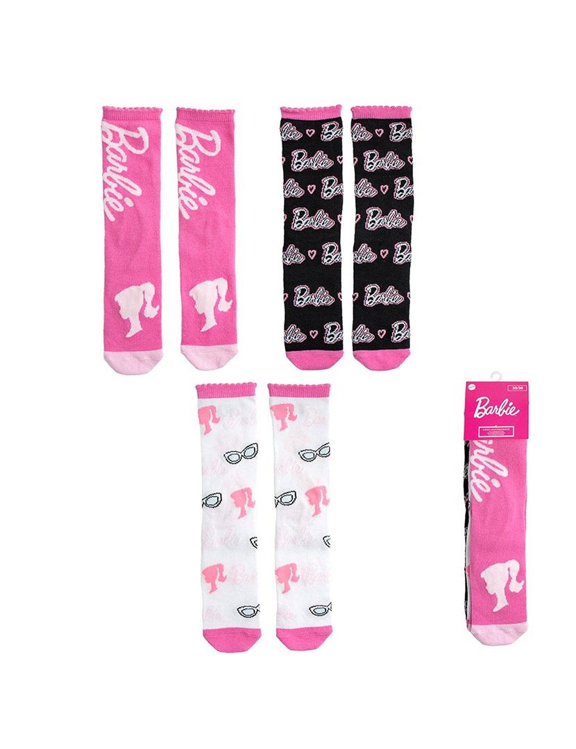 Pack 3 Meias Menina Barbie Multicolorido