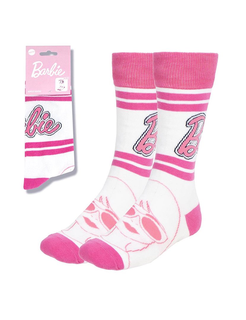 Meias Altas Senhora Barbie com Listras Multicolorido