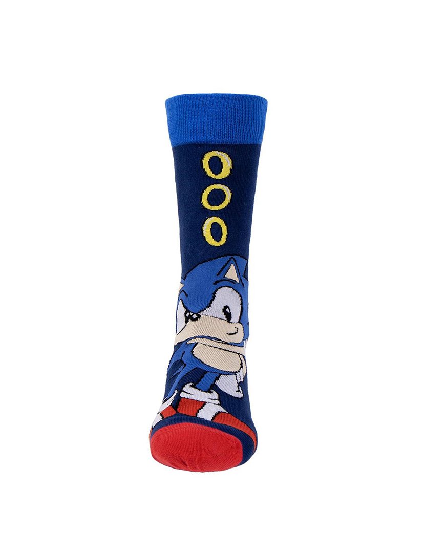 Pack 3 Meias Altas Unisexo Sonic Multicolorido