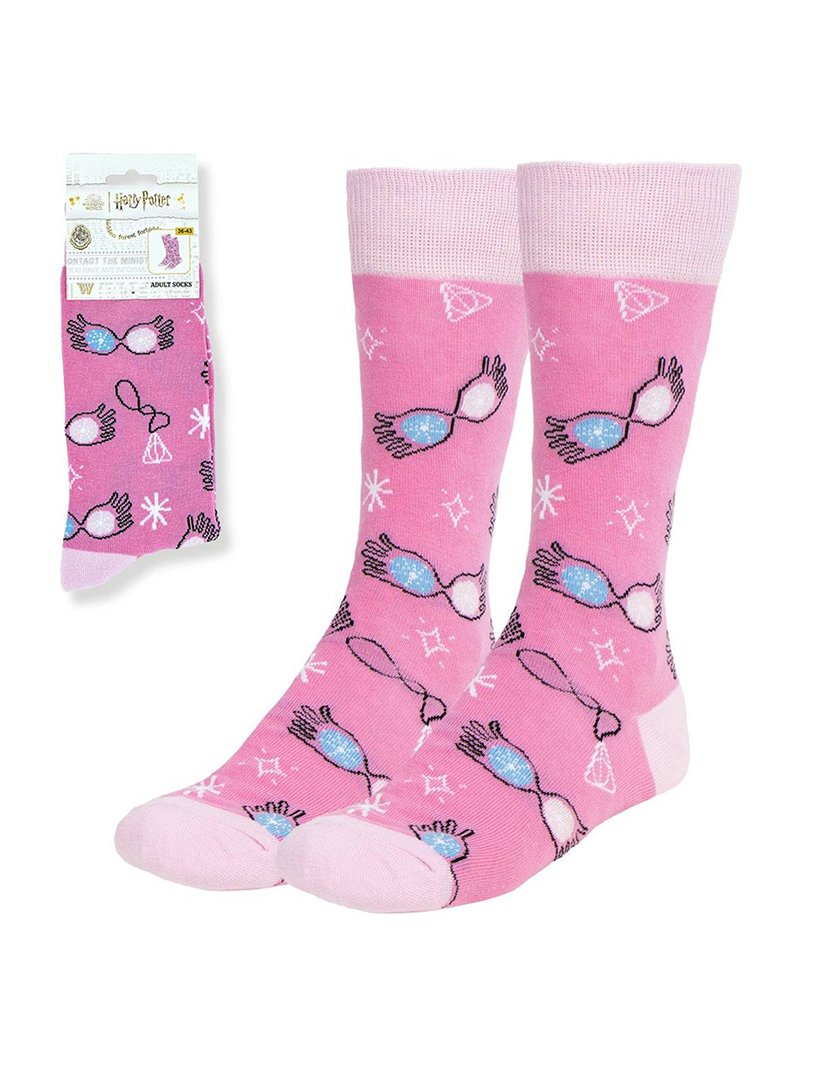Meias Altas Senhora Harry Potter Luna Rosa