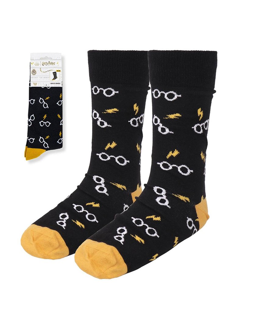 Meias Altas Unisexo Harry Potter Estampado Óculos Multicolorido