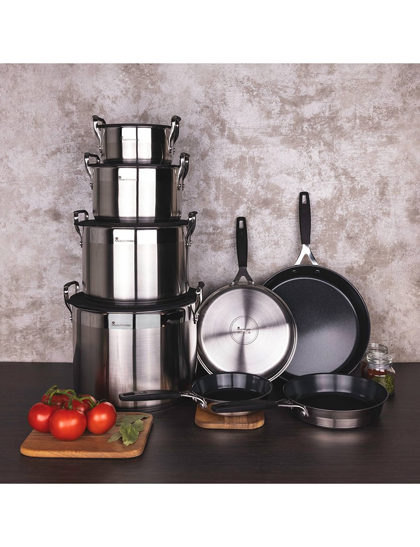 Conjunto 3 Frigideiras Aço Inox