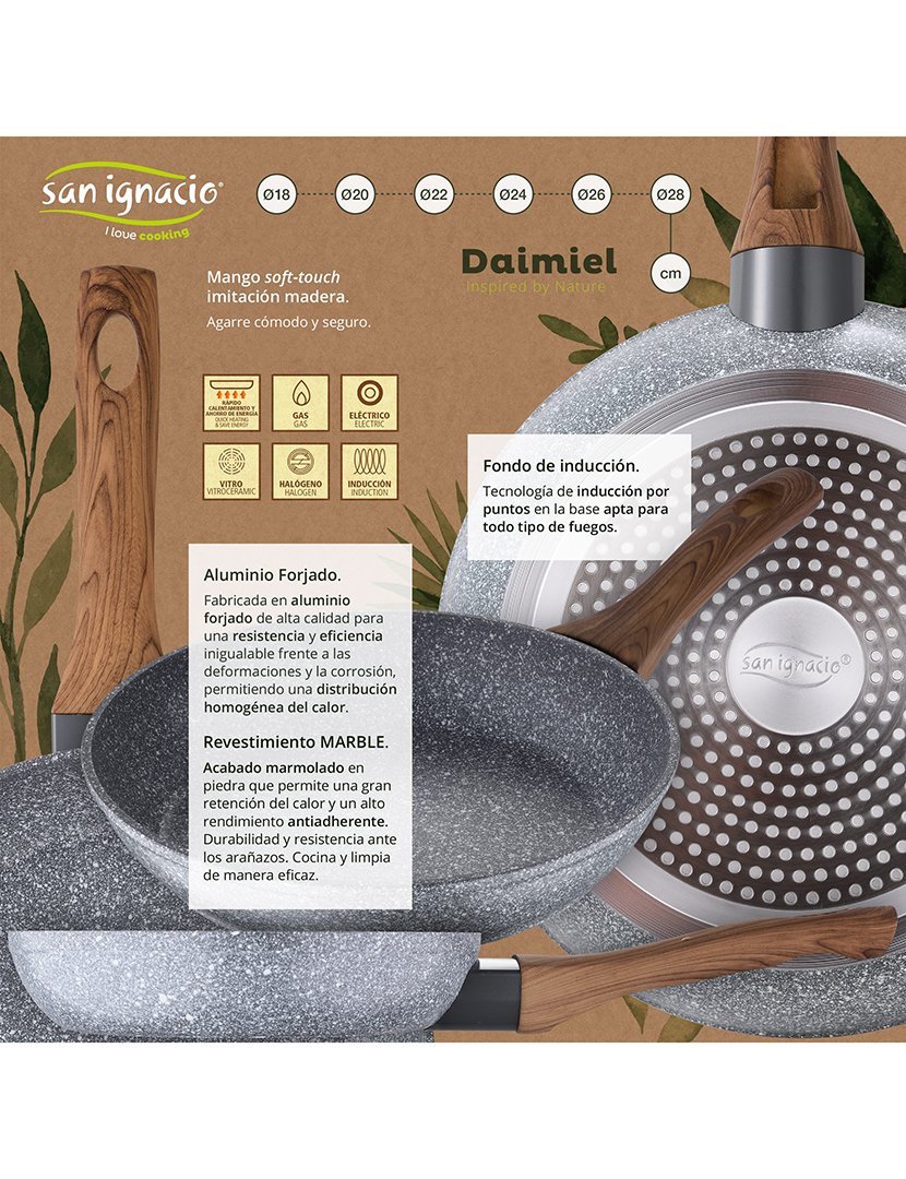 Frigideira+Grill+Utensilios Natura Cinza