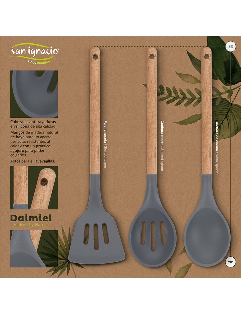 Frigideira+Grill+Utensilios Natura Cinza