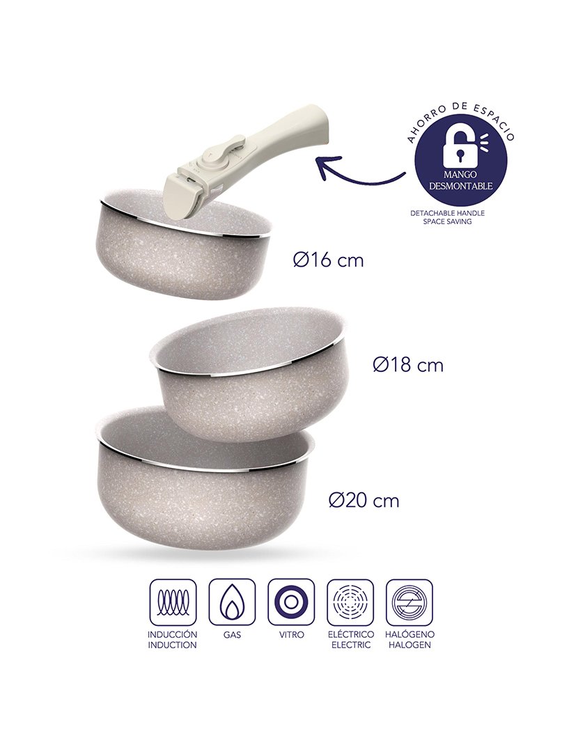 Trem Cozinha 5 Peças Ilag Creme