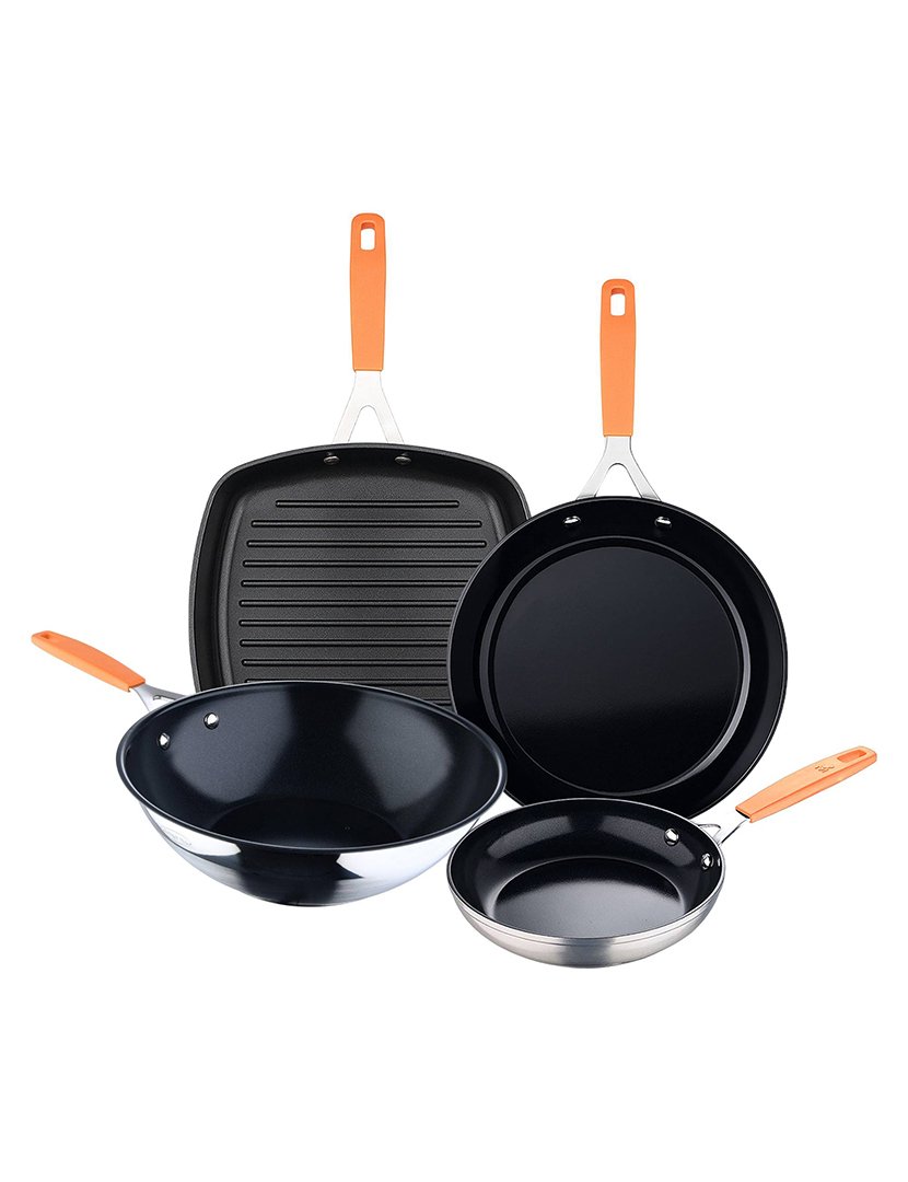 Conjunto 2 Frigideiras+Grill+Wok Compact