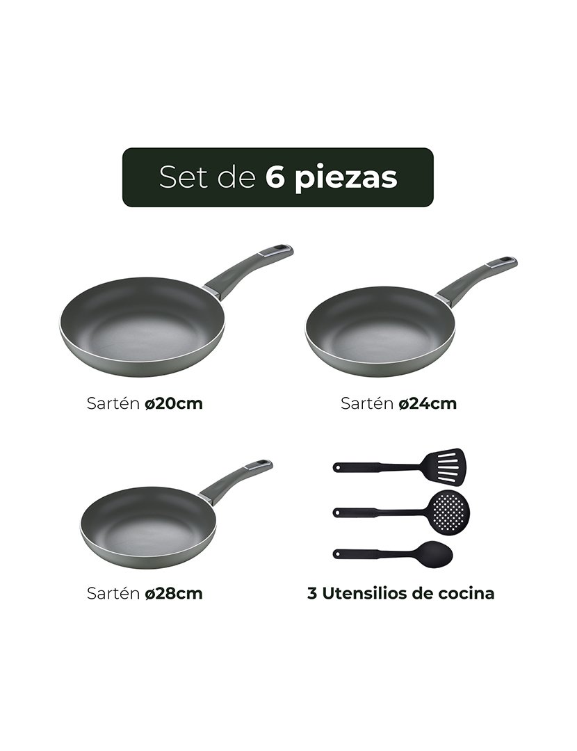 Conjunto 3 Frigideiras Trebol