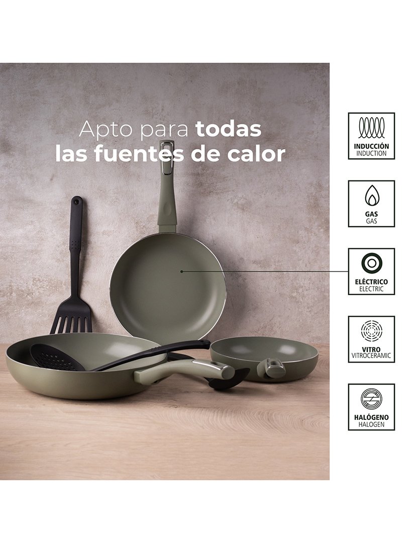 Conjunto 3 Frigideiras Trebol