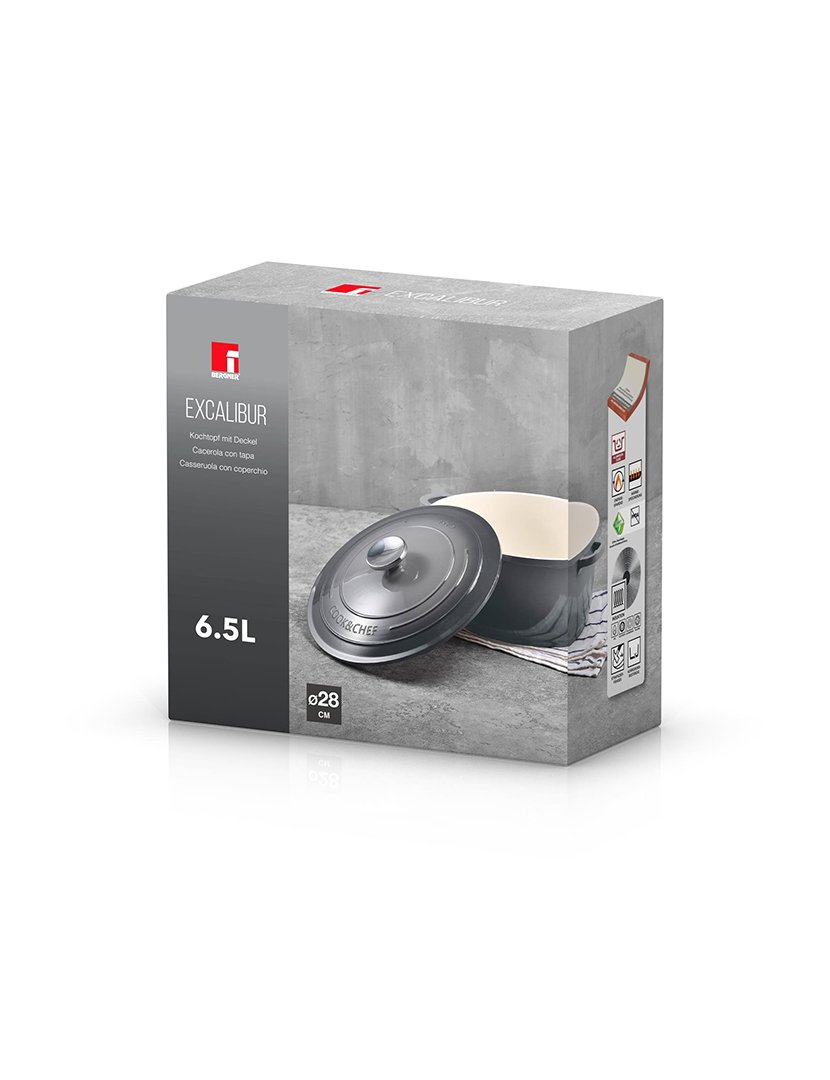 Caçarola Excalibur Cinzento 28 cm
