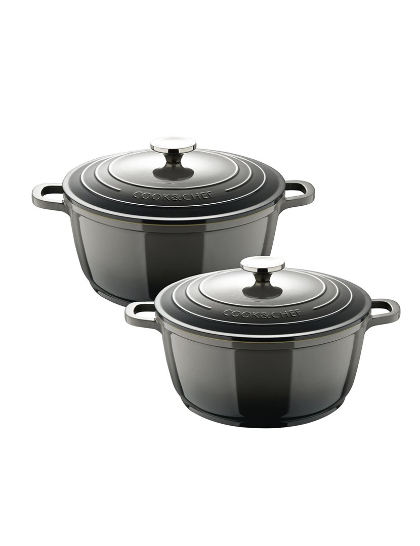 Conjunto 2 Caçarolas Excalibur Cinzento