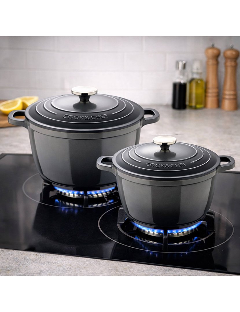 Conjunto 2 Caçarolas Excalibur Cinzento