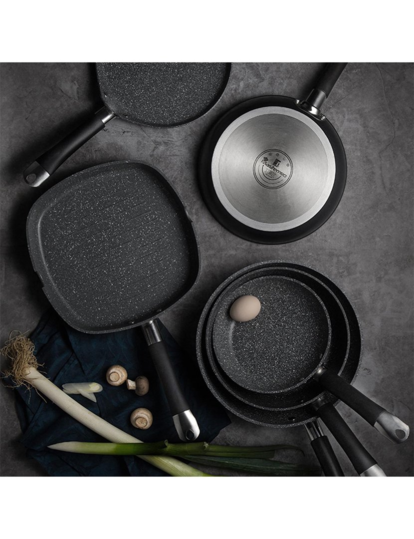 Conjunto 3 Frigideira+Grill MasterPro Cinza