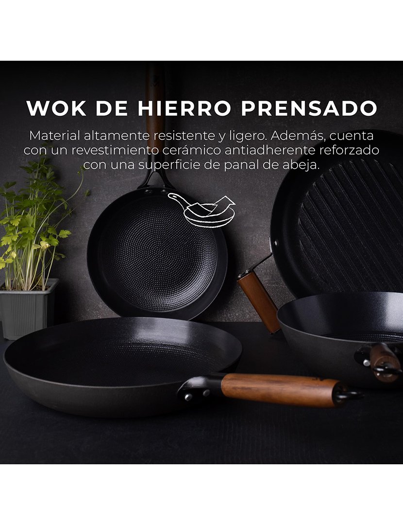 Wok MasterPro Preto 24 cm