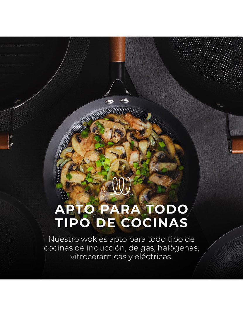 Wok MasterPro Preto 24 cm